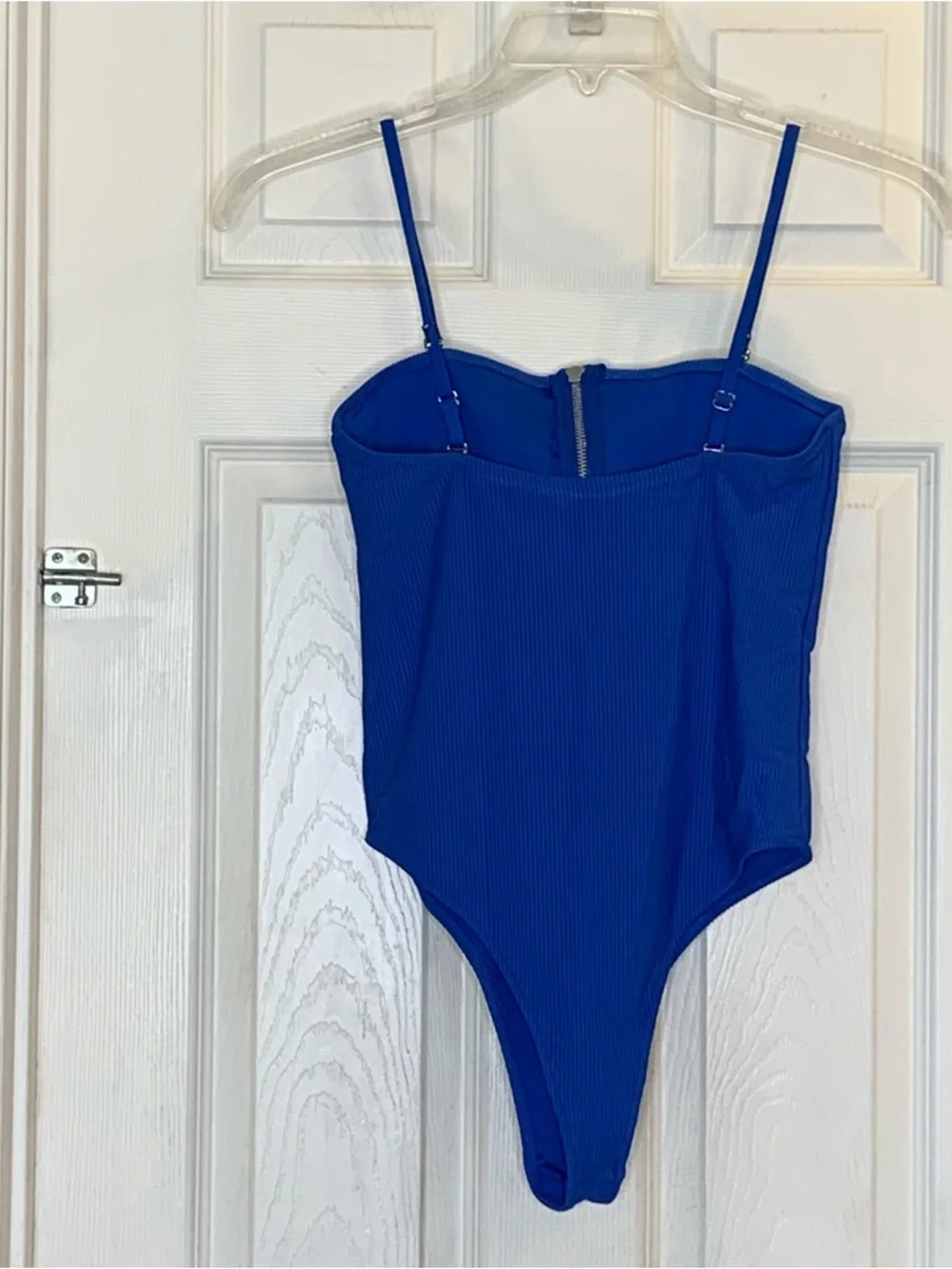 Frankie’s Bikinis Blue One Piece Size Large Cheeky